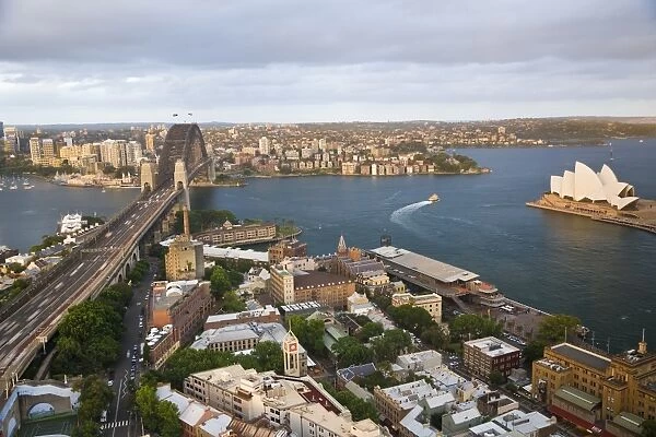 Australia, The Rocks, Sydney Harbor & Bridge