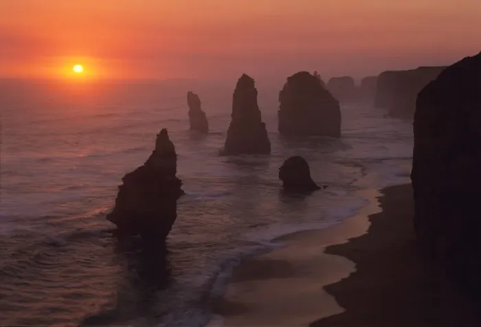 Framed Print : Australia, Victoria, Port Campbell, Twelve Apostles at sunset Framed Print : Australia, Victoria, Port Campbell, Twelve Apostles at sunset