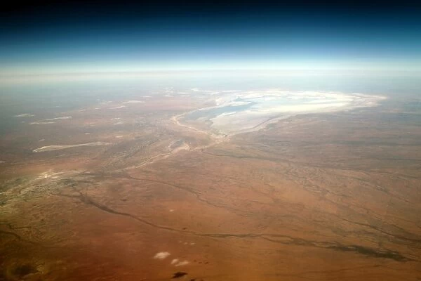 Australian red desert and white salt flats