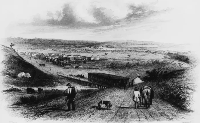 Framed Print : Australian Township