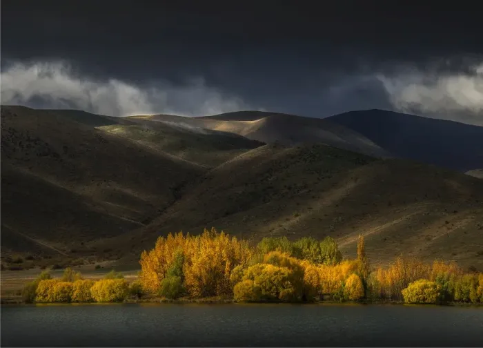 Framed Print : Autumn colours Twizel