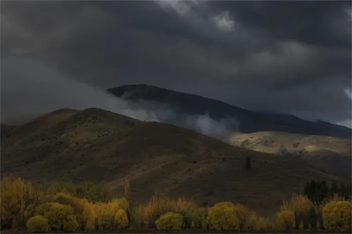 Framed Print : Autumn near Twizel, South Island, New Zealand