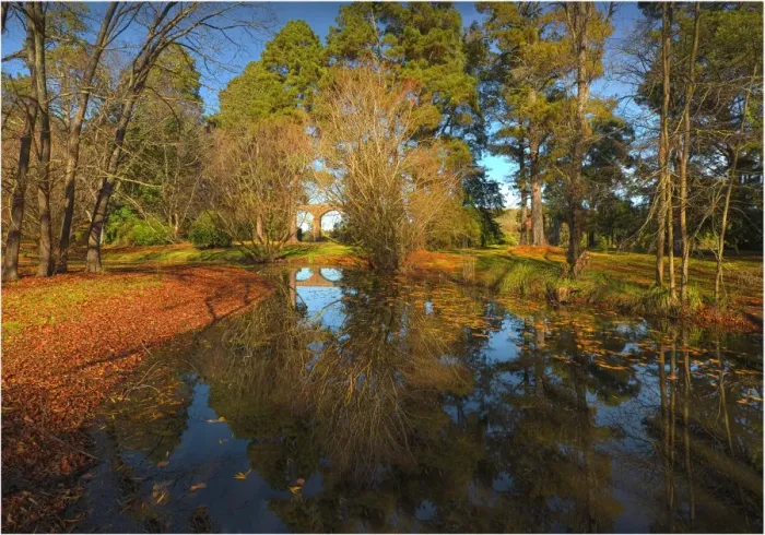 Framed Print : Autumn reflections in the Malmsbury Gardens, Central Victoria Framed Print : Autumn reflections in the Malmsbury Gardens, Central Victoria