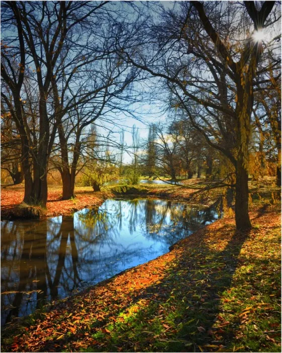 Framed Print : Autumn reflections in the Malmsbury Gardens, Central Victoria