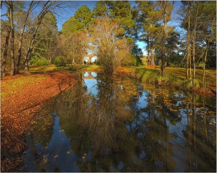 Framed Print : Autumn reflections in the Malmsbury Gardens, Central Victoria