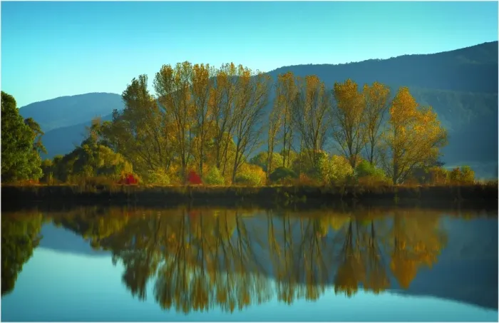 Framed Print : Autumn reflections near Mount Beauty in Central Victoria