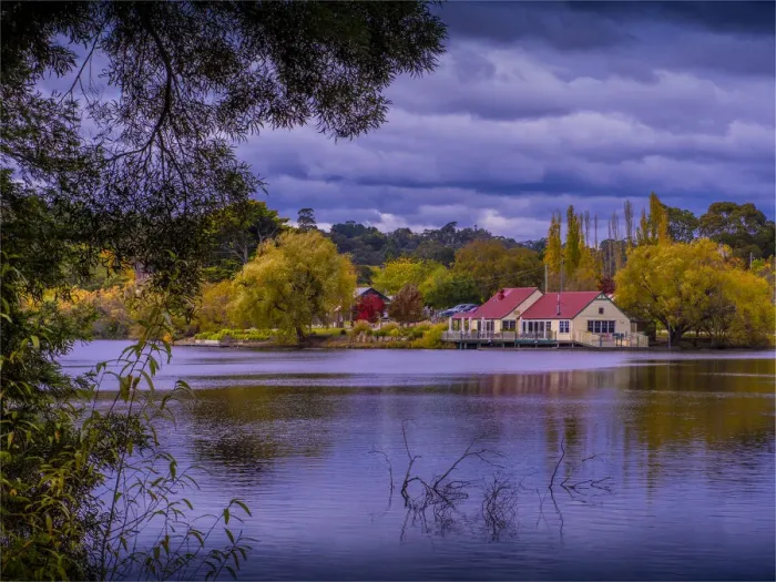 Framed Print : Autumnal colours in the country town of Daylesford, Central Victoria, Australia