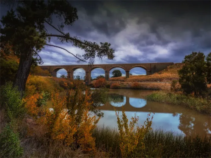 Framed Print : Autumnal colours of the season at Malmsbury, in Victoria, Australia