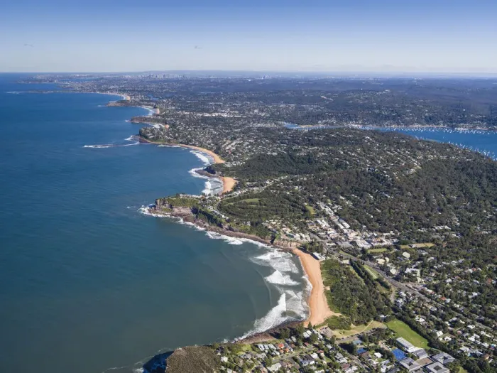 Framed Print : Avalon. Aerial view of Avalon, NSW, Australia