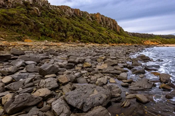 Framed Print : Badger Beach at West Head, Tasmania