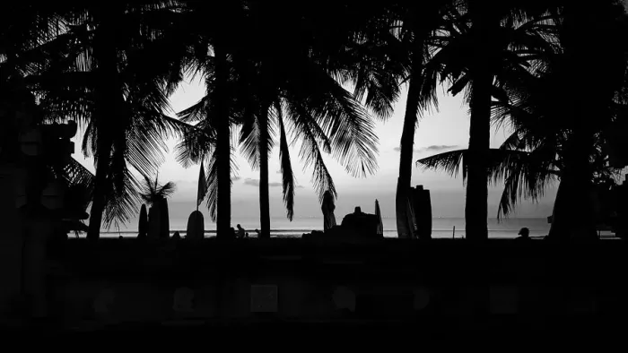 Framed Print : Bali Beach Silhouette