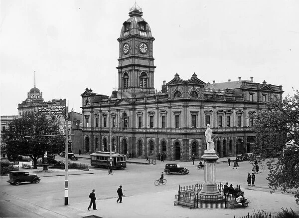 Ballarat. circa 1930: The town hall of the city of Ballarat in Victoria