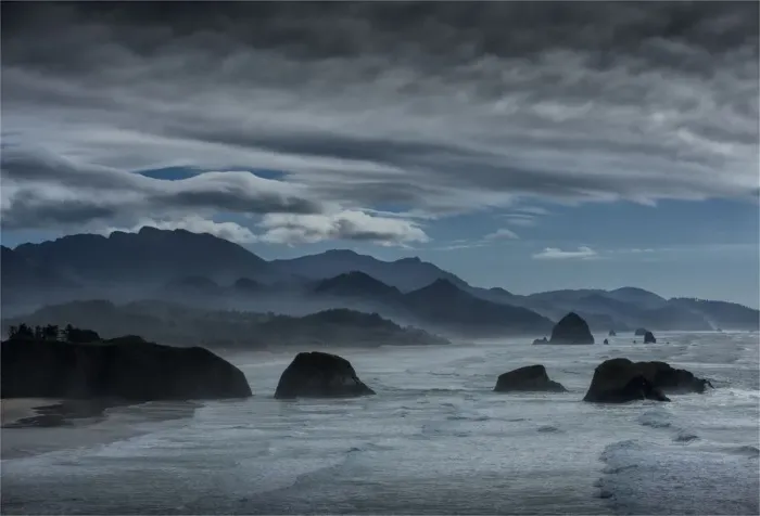 Framed Print : Bandon coastline, Oregon, United States