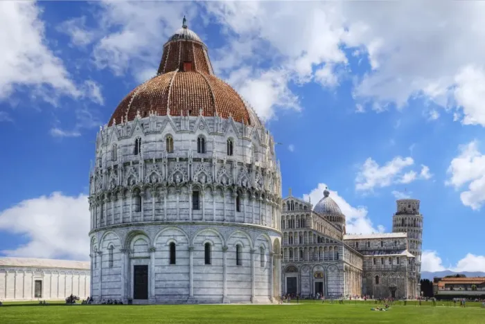 Framed Print : The Baptistery, Cathedral & Leaning Tower of Pisa Framed Print : The Baptistery, Cathedral & Leaning Tower of Pisa