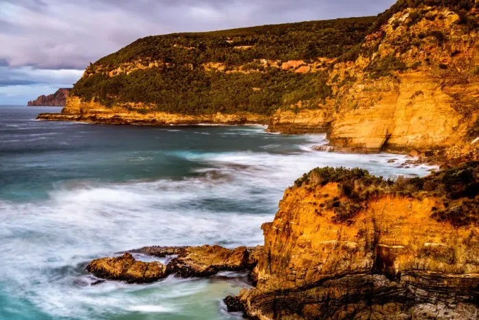 Framed Print : Basket Bay at Tasman Peninsula, Tasmania