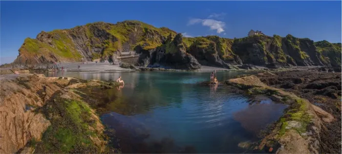 Framed Print : Bathing sea pool Ilfracombe Framed Print : Bathing sea pool Ilfracombe