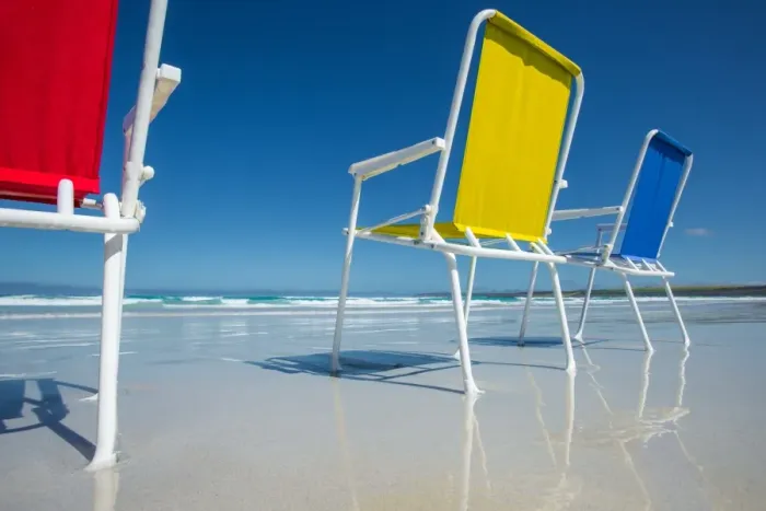 Framed Print : Beach chair at the seaside Framed Print : Beach chair at the seaside