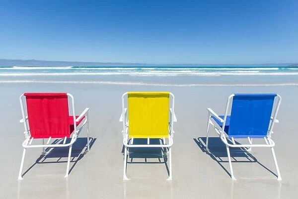 Beach chairs on a beach