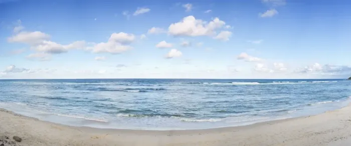 Framed Print : Beach and Cloud Panorama, Lennox