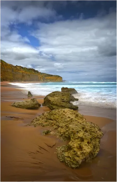 Framed Print : The beach near Gibsons steps, Port Campbell National park, Victoria