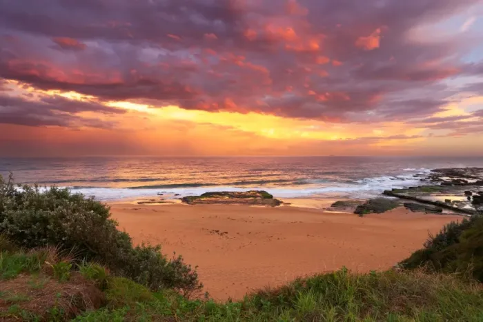 Framed Print : Beach Sunset