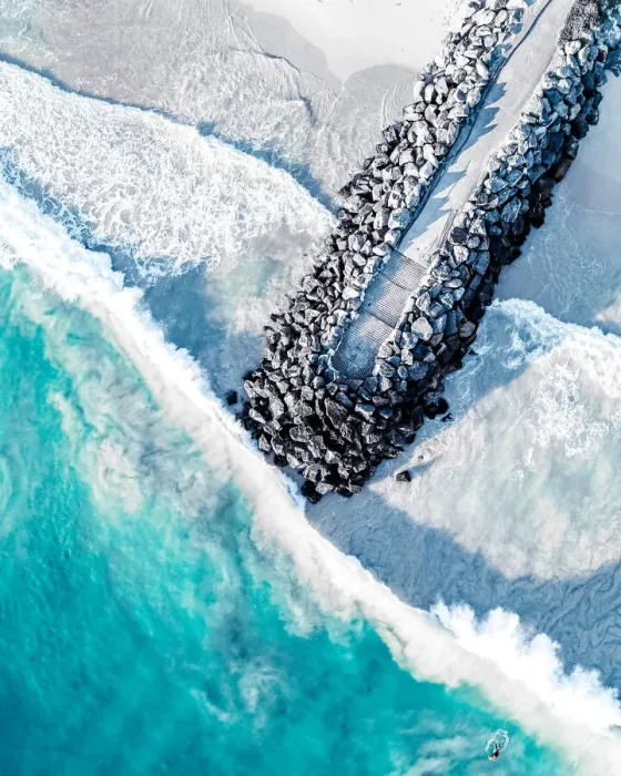 Framed Print : Beachlife Drone Photography Collection