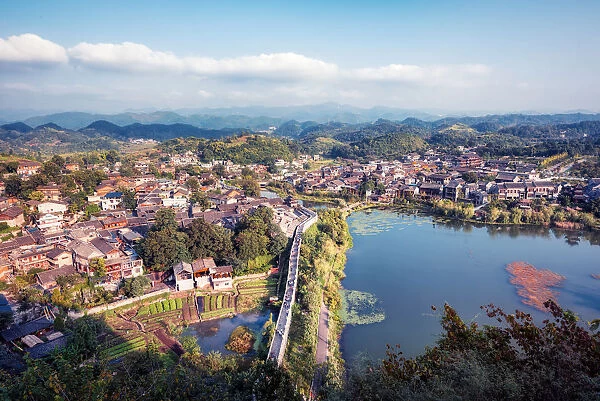 Beautiful afternoon photo of Qingyan historic town