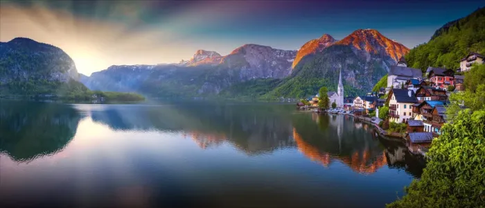 Framed Print : Beautiful alpine scenery around Hallstatt, Austria Framed Print : Beautiful alpine scenery around Hallstatt, Austria