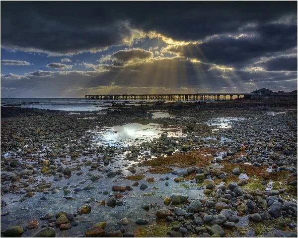 Beautiful light near the Naracoopa pier, King Island, Bass Strait, Tasmania, Australia