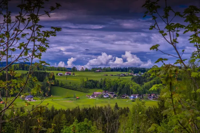 Framed Print : A beautiful scenic springtime view near St Gilgen, Austria