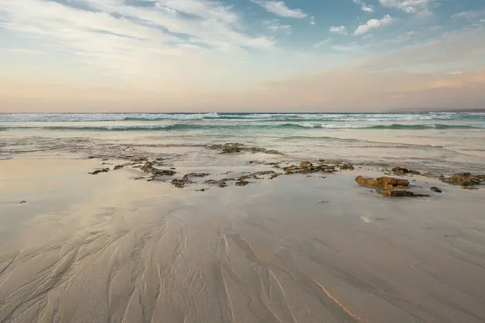 Framed Print : Beautiful seascape, early morning at a surf beach Framed Print : Beautiful seascape, early morning at a surf beach