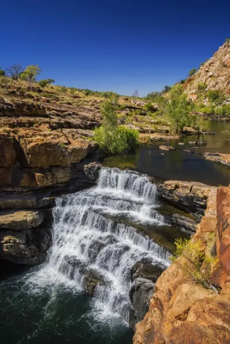 Framed Print : Bell Gorge Waterfall
