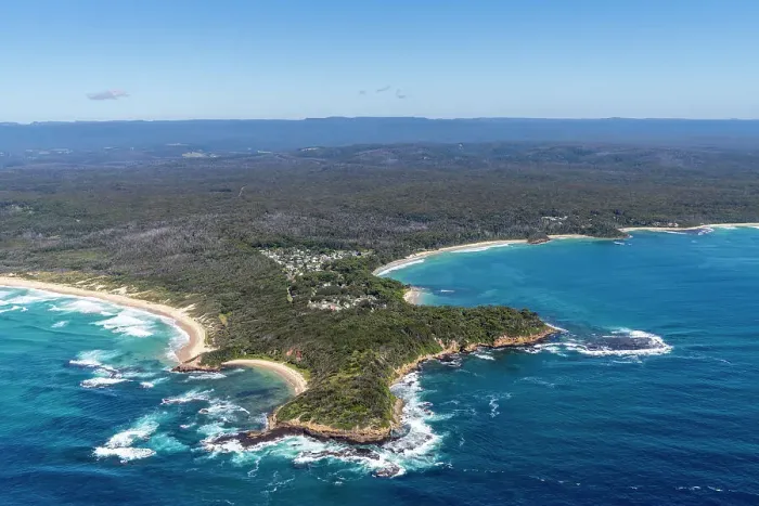 Framed Print : Bendalong. Aerial view of Bendalong, NSW, Australia