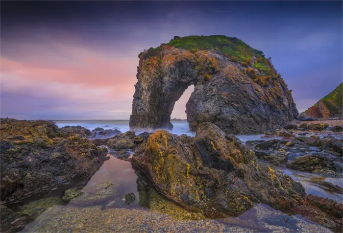 Framed Print : Bermagui, Horse head rock and pristine coastal areas of the southern coastline of New South Wales, Australia