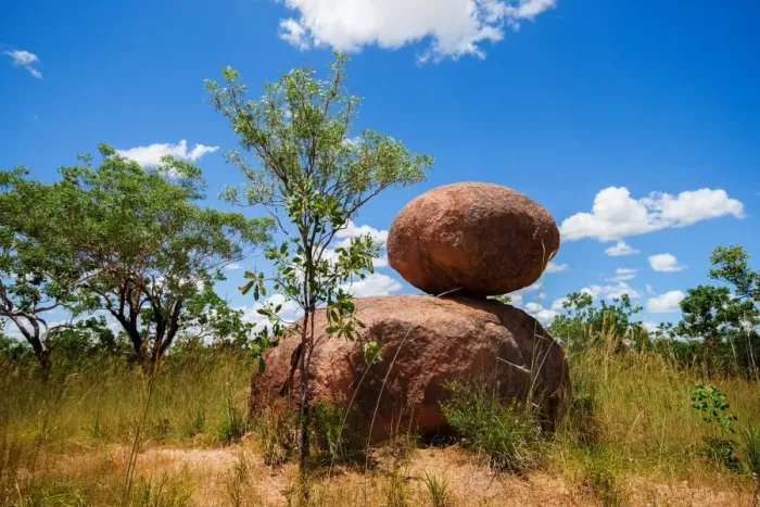 Framed Print : A Big Rock on Top of A Boulder, Nitmiluk National Park, Northern Territory, Australia Framed Print : A Big Rock on Top of A Boulder, Nitmiluk National Park, Northern Territory, Australia