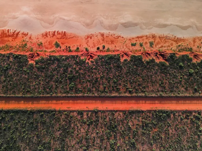 Framed Print : Birds-eye perspective showing sandstone cliffs, The Kimberley, Western Australia, Australia Framed Print : Birds-eye perspective showing sandstone cliffs, The Kimberley, Western Australia, Australia
