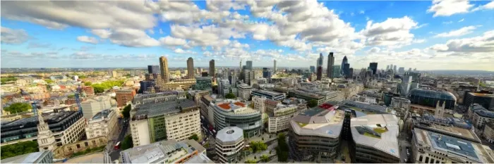 Framed Print : A birds eye view of the city of London, England, United Kingdom