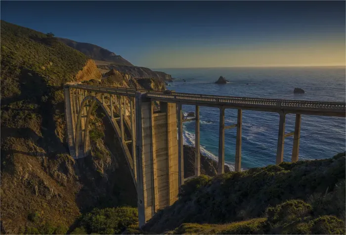 Framed Print : Bixby bridge, Californian coastline, United States Framed Print : Bixby bridge, Californian coastline, United States