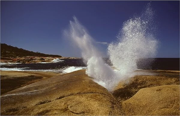 Blowhole at Bicheno, East coastline of Tasmania, Australia