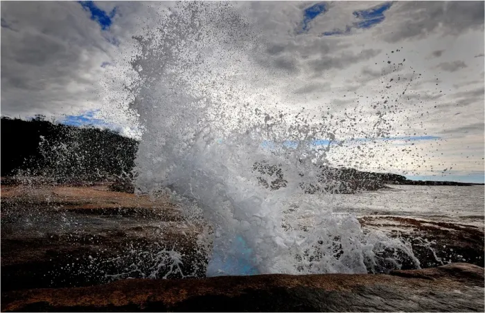Framed Print : The blowhole at Bicheno, situated on the south East coastline of Tasmania