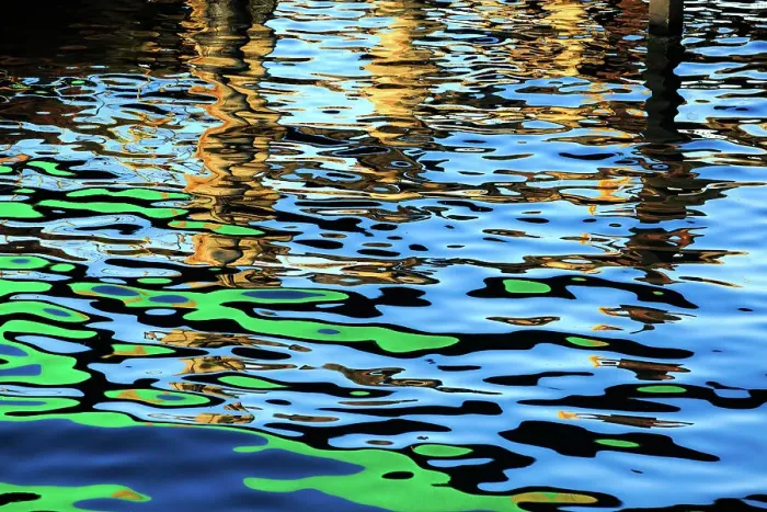 Framed Print : Blue and green colours reflected in the sea at the commercial dock at the Port Lincoln Wharf. Port Lincoln. South Australia Framed Print : Blue and green colours reflected in the sea at the commercial dock at the Port Lincoln Wharf. Port Lincoln. South Australia