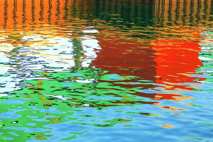 Framed Print : Blue, green, red, orange and brown colours reflected in the sea at the commercial dock at the Port Lincoln Wharf. Port Lincoln. South Australia Framed Print : Blue, green, red, orange and brown colours reflected in the sea at the commercial dock at the Port Lincoln Wharf. Port Lincoln. South Australia