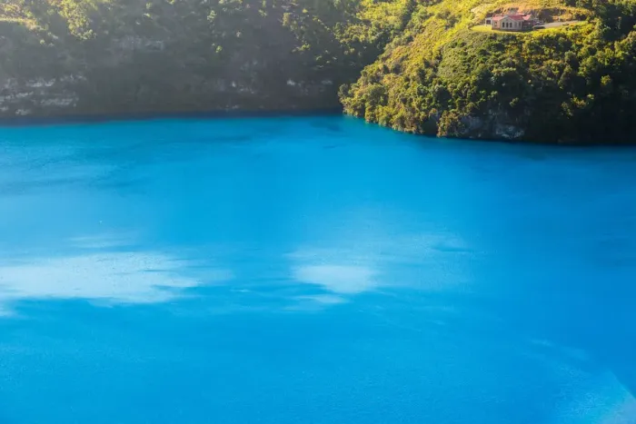Framed Print : Blue Lake. The iconic blue lake in Mount Gambier, South Australia
