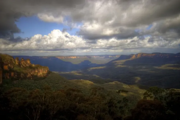 Framed Print : Blue Mountains three Sisters aerial view Framed Print : Blue Mountains three Sisters aerial view