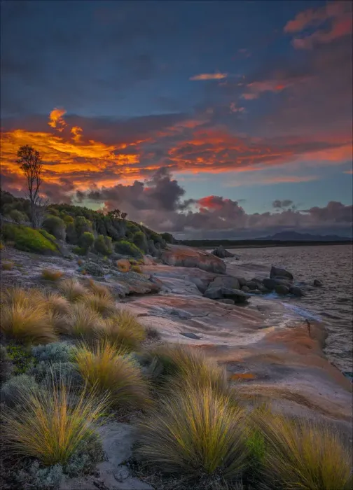Framed Print : Blue Rocks Dawn
