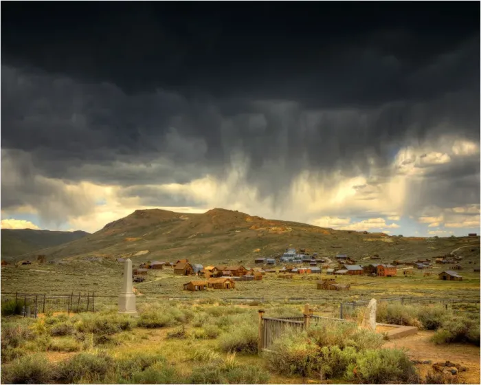 Framed Print : Bodie, in the Sierra Nevada mountains, is an abandoned mining town near the border of Nevada, California, United States Framed Print : Bodie, in the Sierra Nevada mountains, is an abandoned mining town near the border of Nevada, California, United States