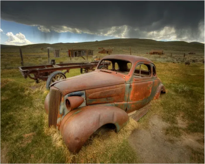 Framed Print : Bodie, in the Sierra Nevada mountains, is an abandoned mining town near the border of Nevada, California, United States