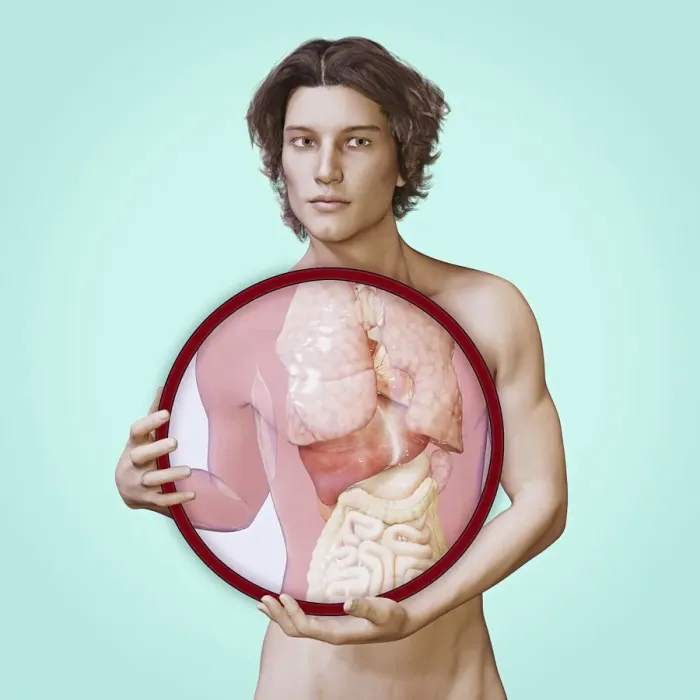 Framed Print : body, brunette, circular, close up, colon, color image, concept, copy space, cut out