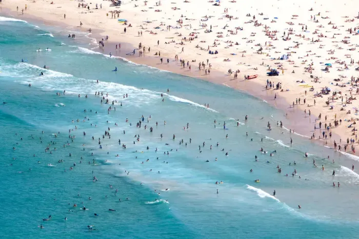 Framed Print : Bondi Beach aerial view Framed Print : Bondi Beach aerial view
