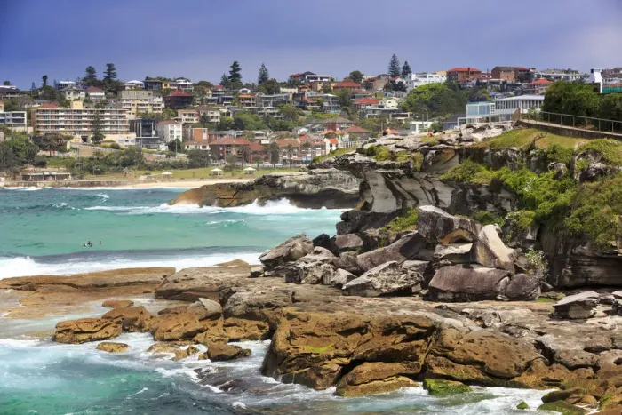 Framed Print : Bondi Beach residential area, Sydney